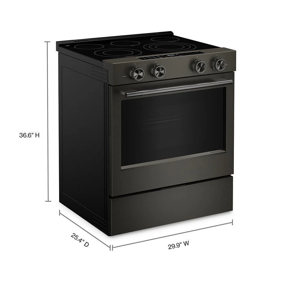 Kitchenaid KSES530SBE 5.3 Cu. Ft. Smart Slide-in Electric Range with Two Even-Heat™ Hyper Elements and Convection Cooking Modes - Image 4