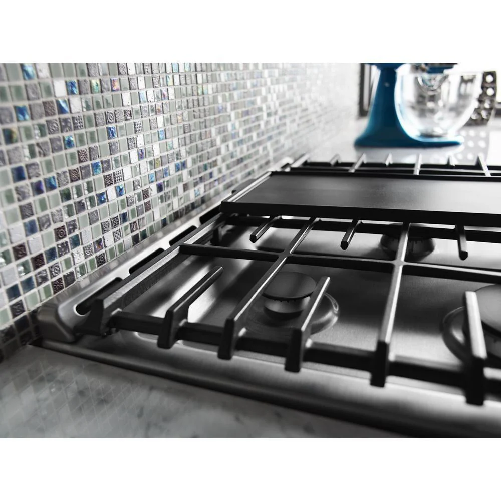 Kitchenaid KSGB900ESS 30-Inch 5 Burner Gas Convection Slide-In Range with Baking Drawer - Image 17