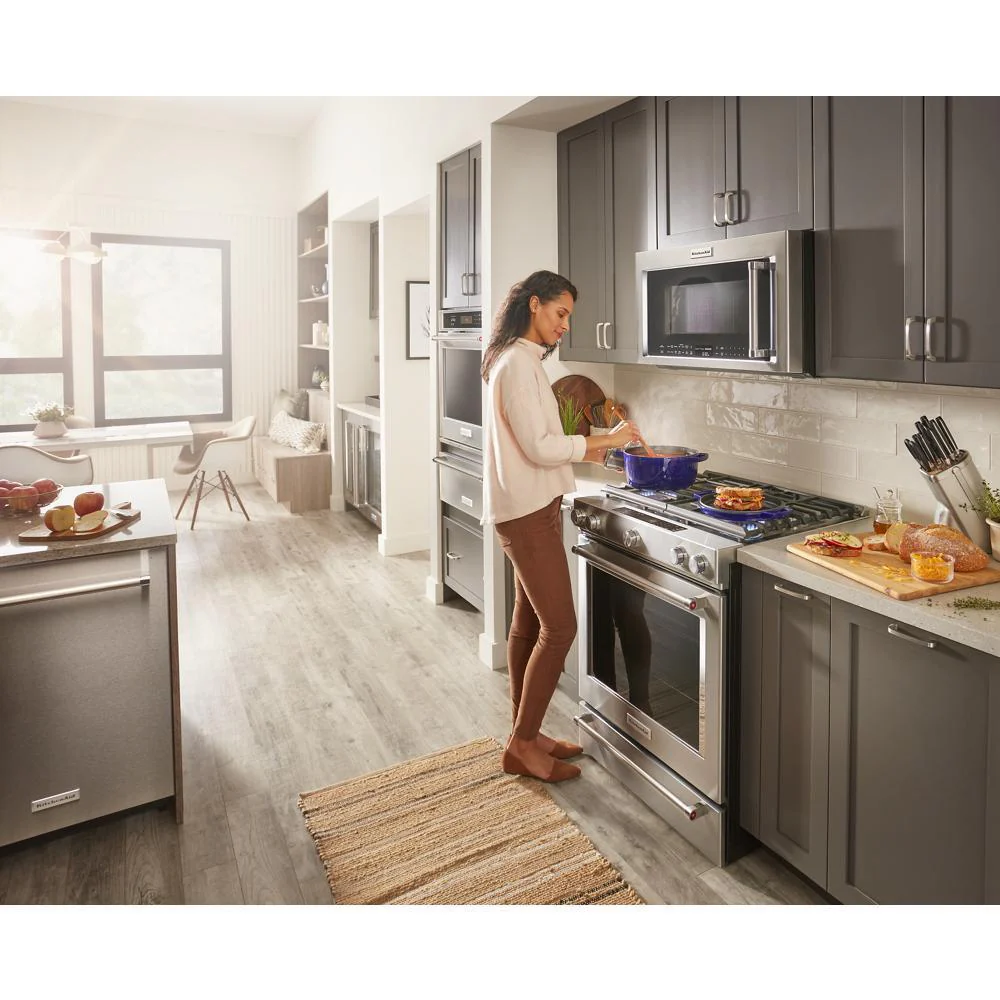 Kitchenaid KSGB900ESS 30-Inch 5 Burner Gas Convection Slide-In Range with Baking Drawer - Image 47