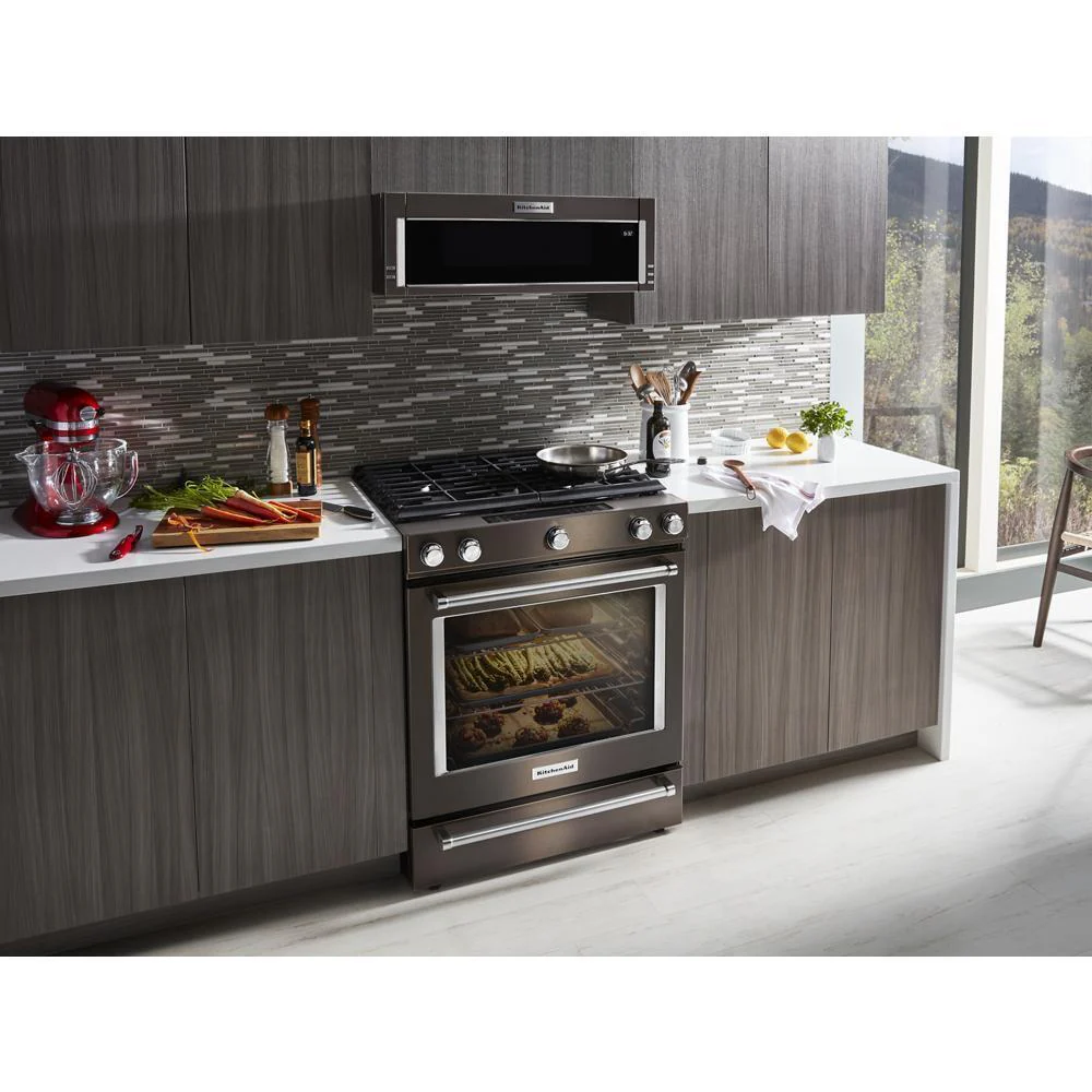 Kitchenaid KSGG700EBS 30-Inch 5-Burner Gas Slide-In Convection Range - Image 11