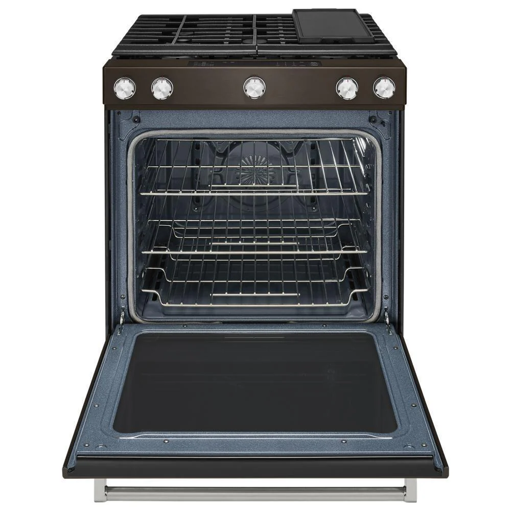 Kitchenaid KSGG700EBS 30-Inch 5-Burner Gas Slide-In Convection Range - Image 14