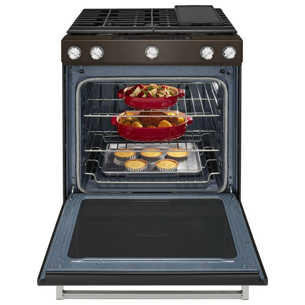Kitchenaid KSGG700EBS 30-Inch 5-Burner Gas Slide-In Convection Range - Image 15