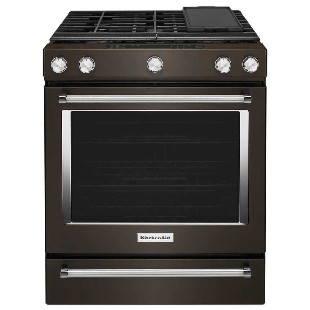 Kitchenaid KSGG700EBS 30-Inch 5-Burner Gas Slide-In Convection Range - Image 2