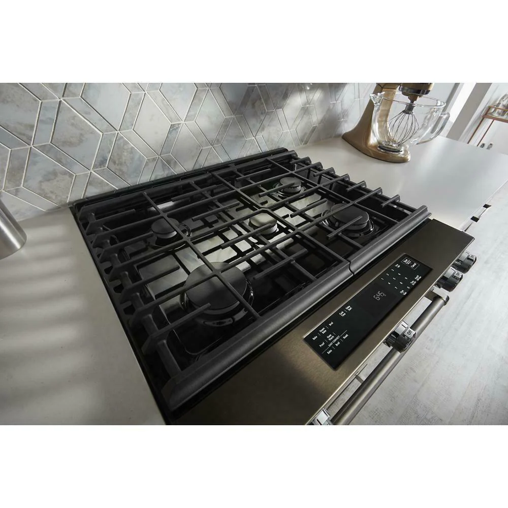 Kitchenaid KSGG700EBS 30-Inch 5-Burner Gas Slide-In Convection Range - Image 3