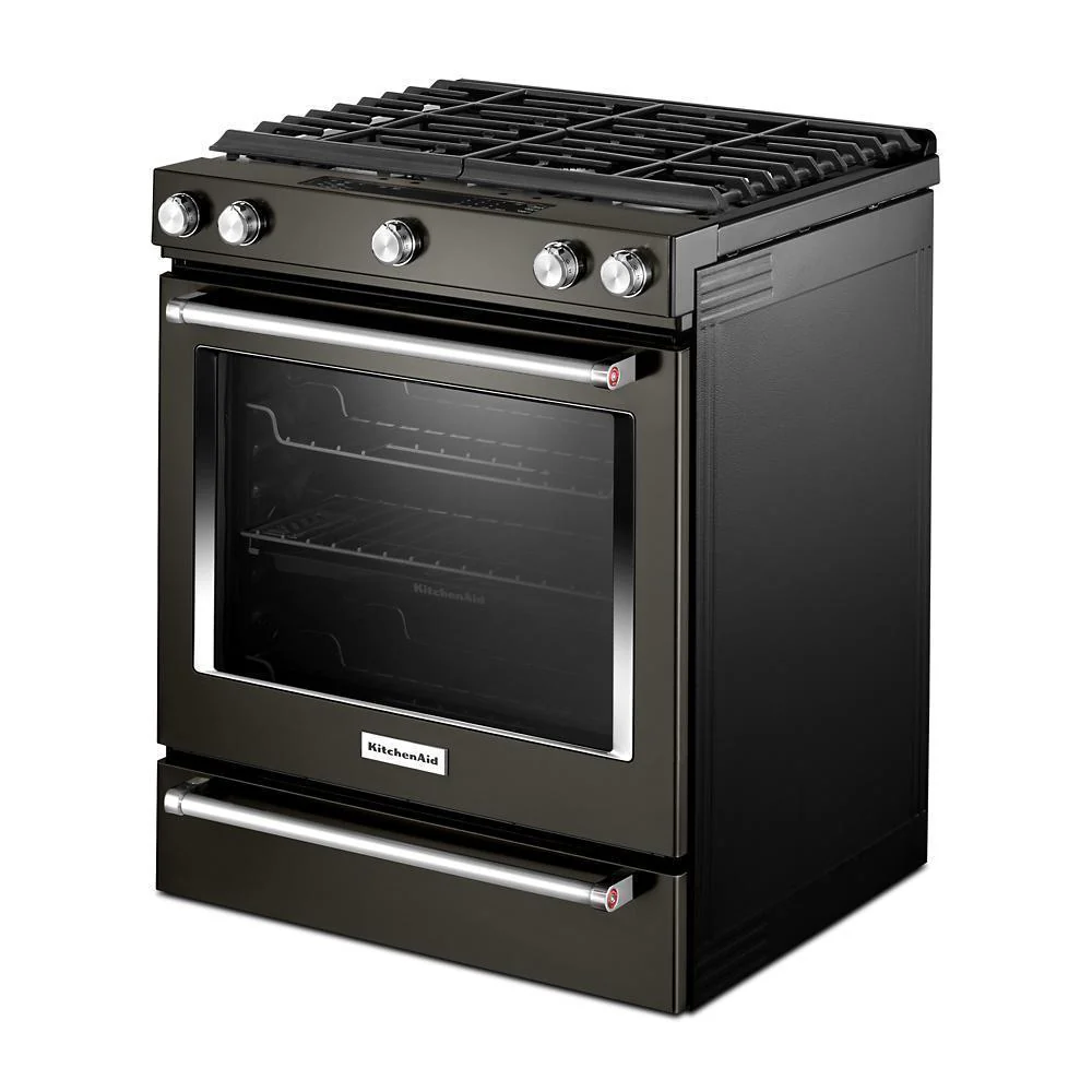 Kitchenaid KSGG700EBS 30-Inch 5-Burner Gas Slide-In Convection Range - Image 7