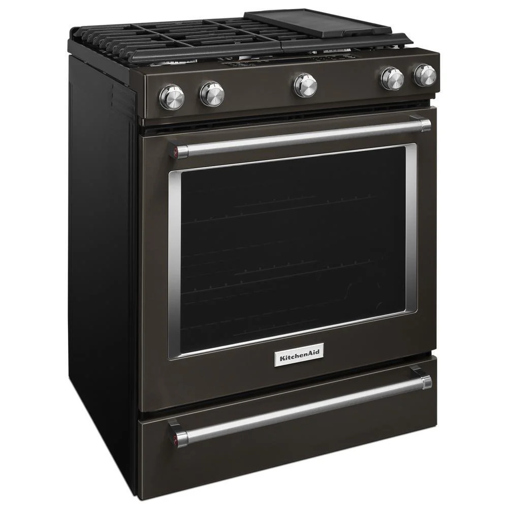 Kitchenaid KSGG700EBS 30-Inch 5-Burner Gas Slide-In Convection Range - Image 9