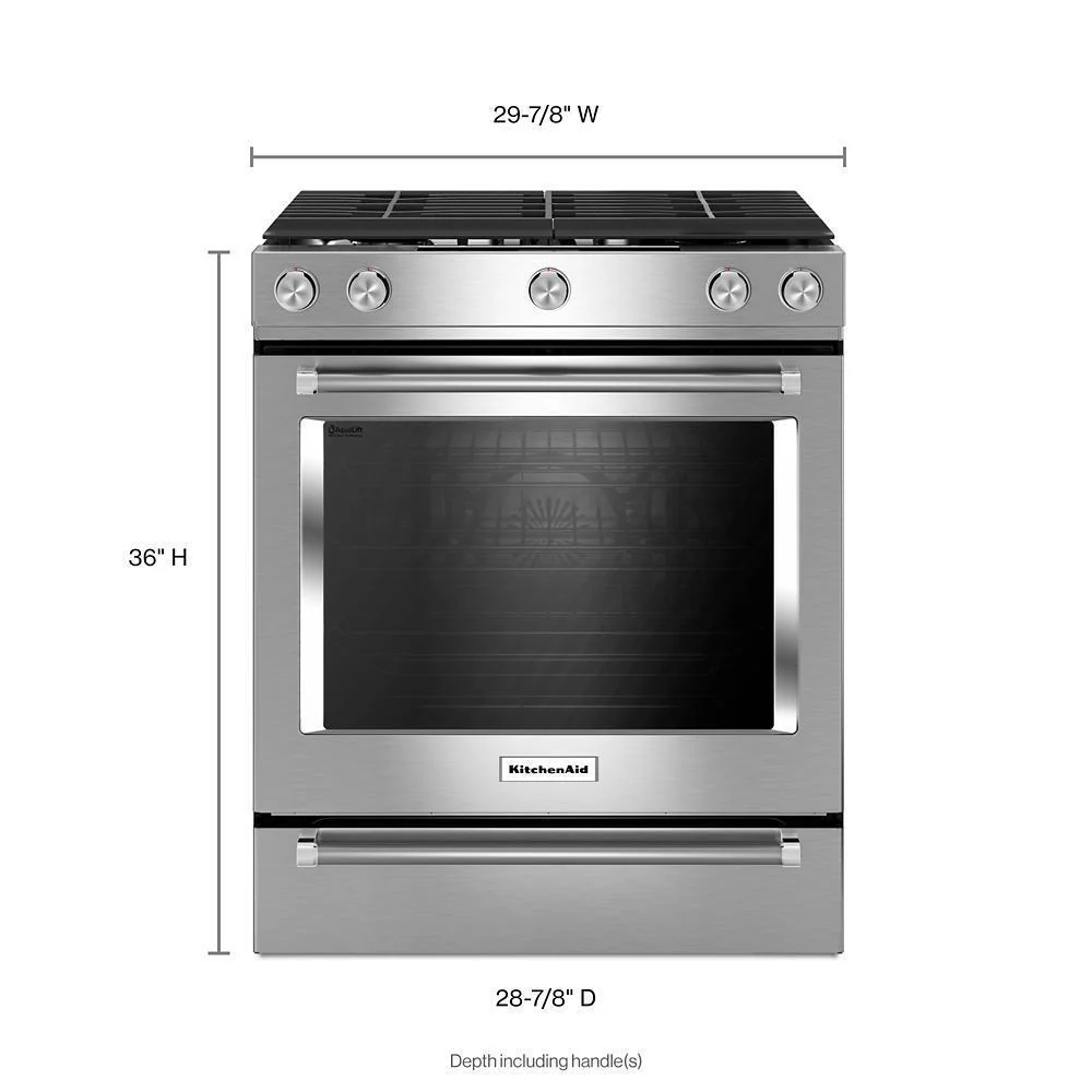 Kitchenaid KSGG700ESS 30-Inch 5-Burner Gas Slide-In Convection Range - Image 2
