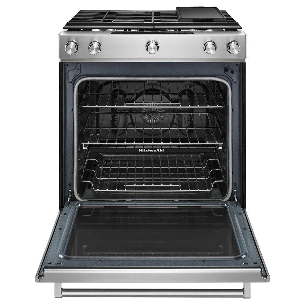 Kitchenaid KSGG700ESS 30-Inch 5-Burner Gas Slide-In Convection Range - Image 4