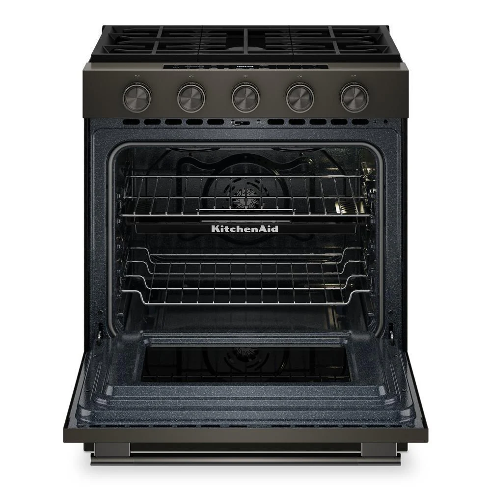 Kitchenaid KSGS530SBE 5.0 Cu. Ft. Smart Slide-in Gas Range with Convection Cooking Modes and 2-in-1 Burner - Image 12