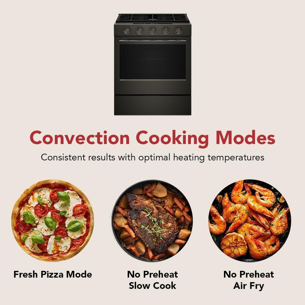 Kitchenaid KSGS530SBE 5.0 Cu. Ft. Smart Slide-in Gas Range with Convection Cooking Modes and 2-in-1 Burner - Image 13