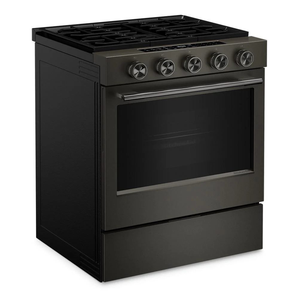 Kitchenaid KSGS530SBE 5.0 Cu. Ft. Smart Slide-in Gas Range with Convection Cooking Modes and 2-in-1 Burner - Image 9