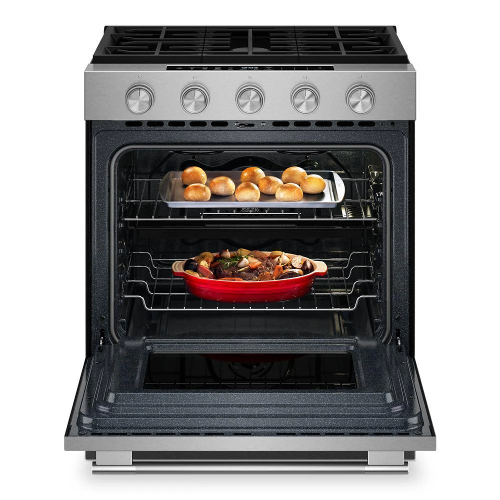 Kitchenaid KSGS530SPS 5.0 Cu. Ft. Smart Slide-in Gas Range with Convection Cooking Modes and 2-in-1 Burner - Image 17