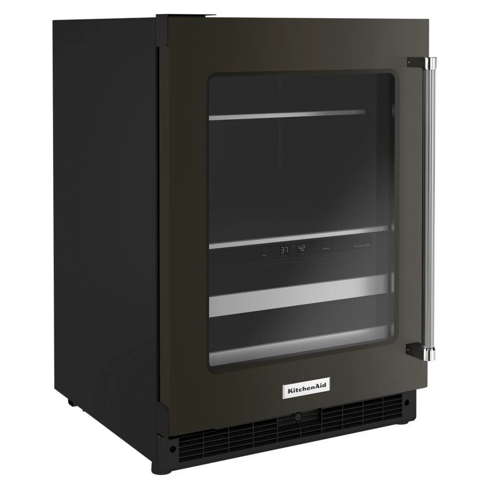 Kitchenaid KUBL314KBS 24" Beverage Center with Glass Door and Metal-Front Racks and PrintShield™ Finish - Image 2