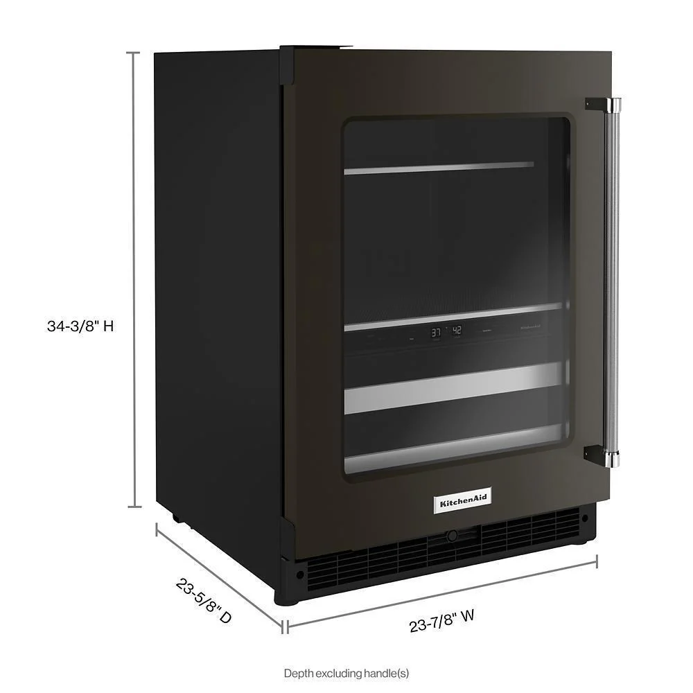 Kitchenaid KUBL314KBS 24" Beverage Center with Glass Door and Metal-Front Racks and PrintShield™ Finish - Image 5