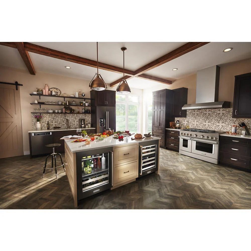 Kitchenaid KUBL314KBS 24" Beverage Center with Glass Door and Metal-Front Racks and PrintShield™ Finish - Image 8
