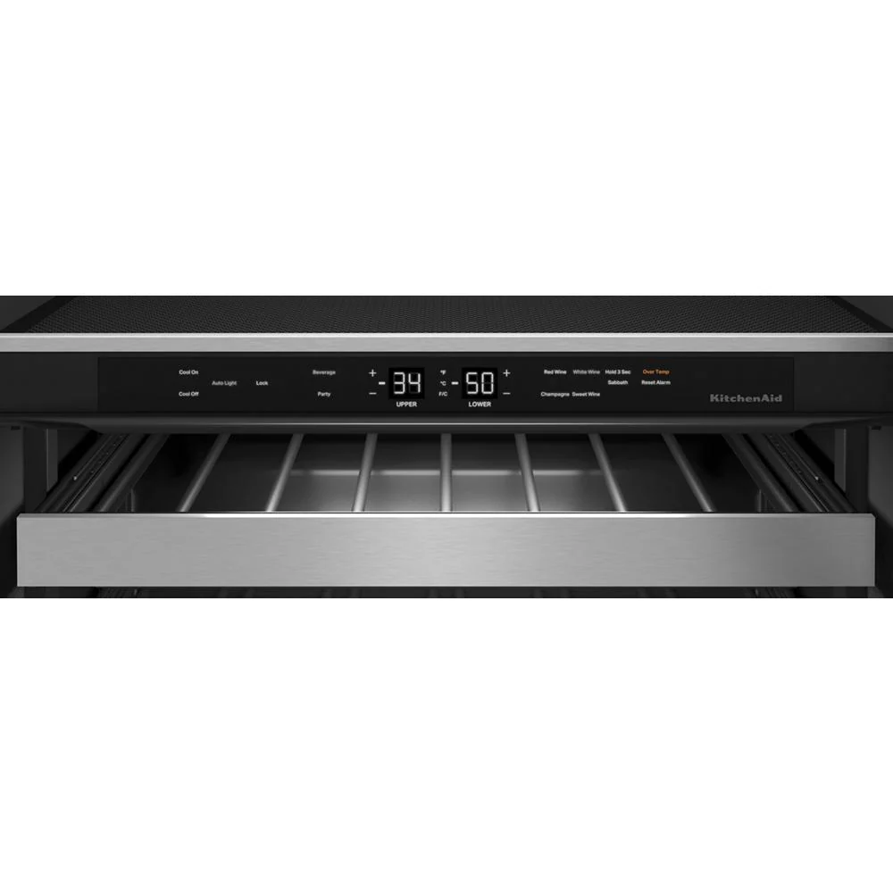 Kitchenaid KUBL314KSS 24" Beverage Center with Glass Door and Metal-Front Racks - Image 4