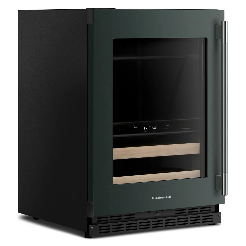 Kitchenaid KUBL524SJP 24" Beverage Center with Glass Door and Wood-Front Racks - Image 10