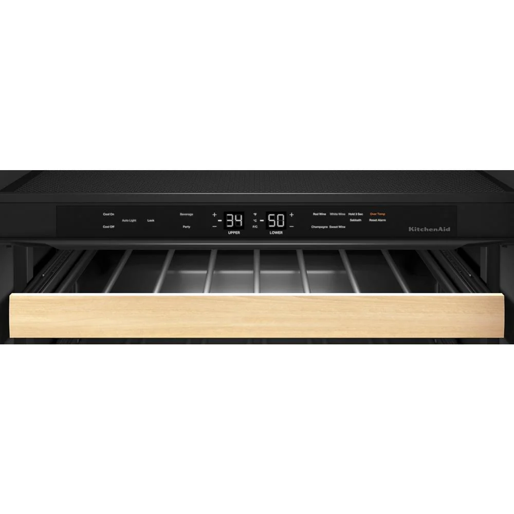 Kitchenaid KUBR214KPA 24" Panel-Ready Beverage Center with Wood-Front Racks - Image 4