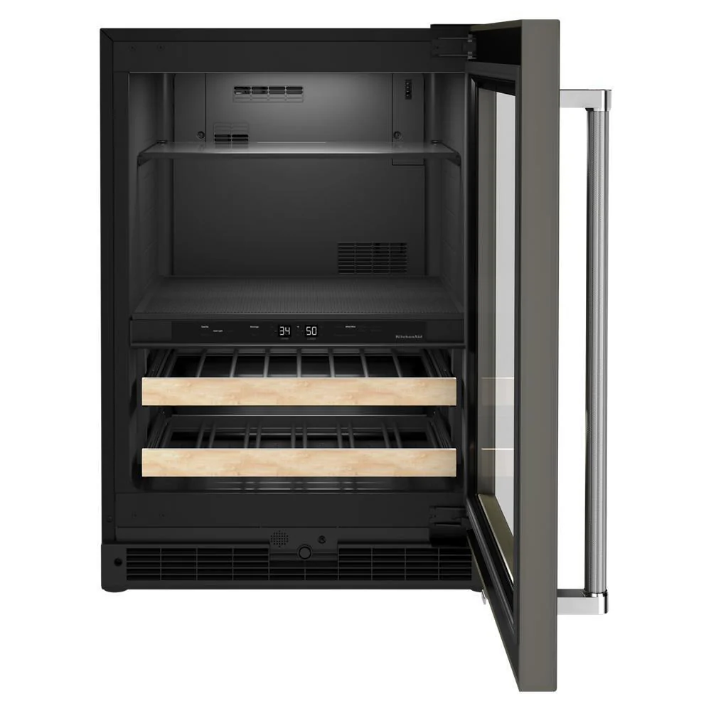 Kitchenaid KUBR214KPA 24" Panel-Ready Beverage Center with Wood-Front Racks - Image 6