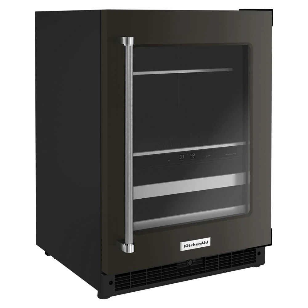 Kitchenaid KUBR314KBS 24" Beverage Center with Glass Door and Metal-Front Racks - Image 2