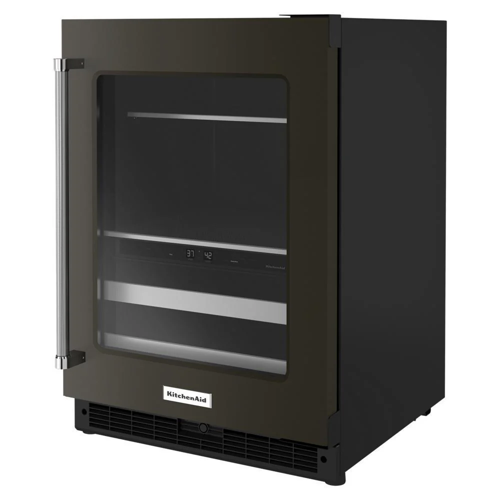 Kitchenaid KUBR314KBS 24" Beverage Center with Glass Door and Metal-Front Racks - Image 3