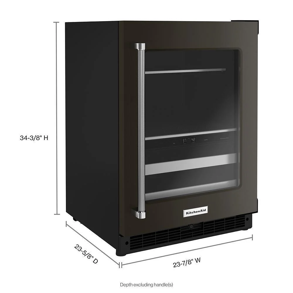 Kitchenaid KUBR314KBS 24" Beverage Center with Glass Door and Metal-Front Racks - Image 5