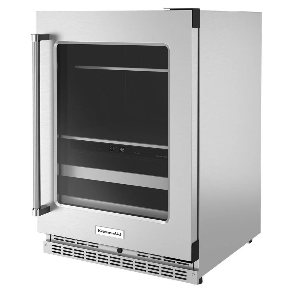 Kitchenaid KUBR314KSS 24" Beverage Center with Glass Door and Metal-Front Racks - Image 3