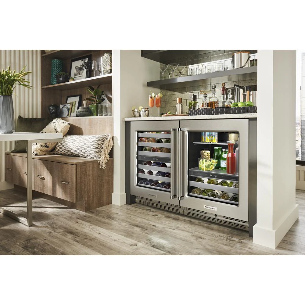 Kitchenaid KUBR314KSS 24" Beverage Center with Glass Door and Metal-Front Racks - Image 9