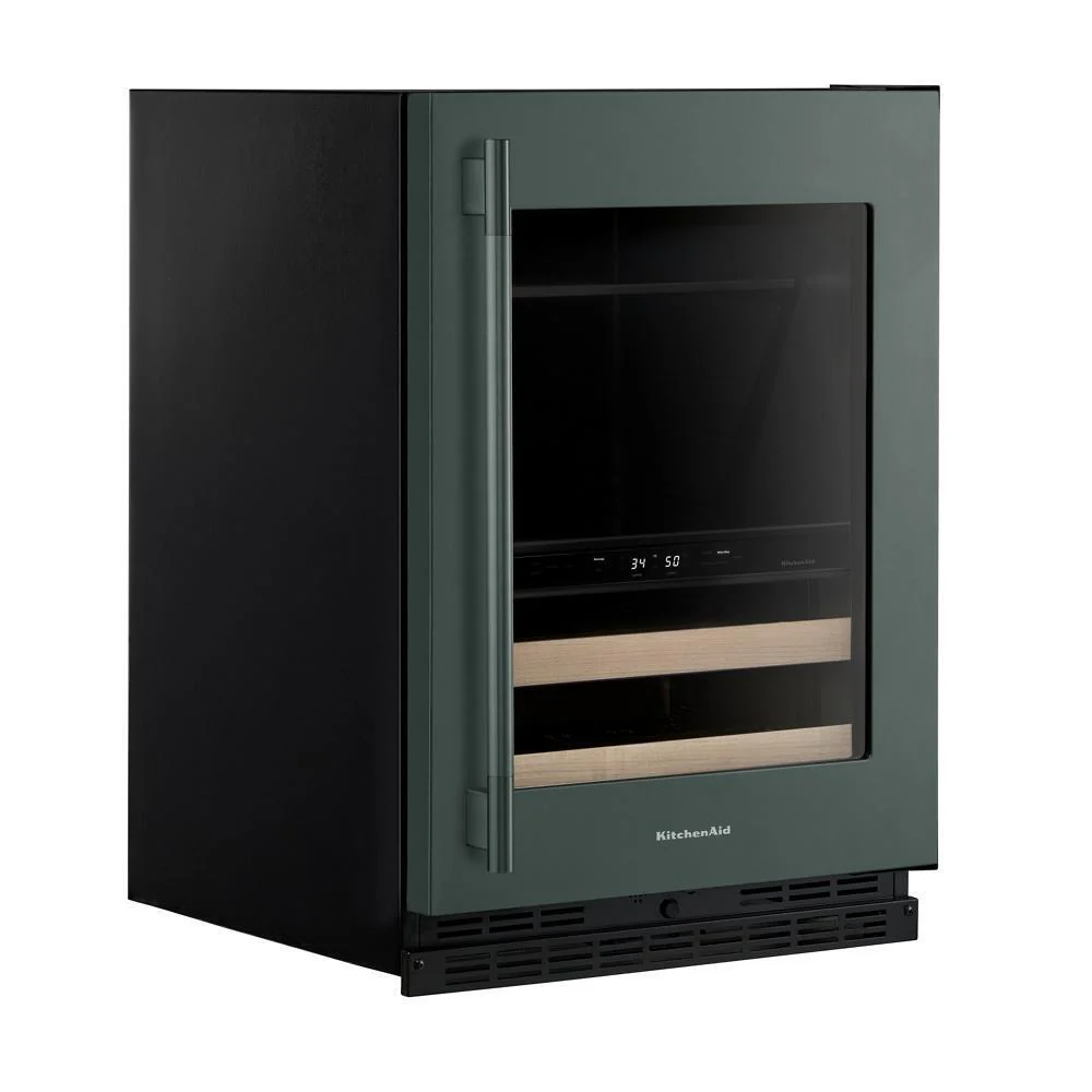 Kitchenaid KUBR524SJP 24" Beverage Center with Glass Door and Wood-Front Racks - Image 6