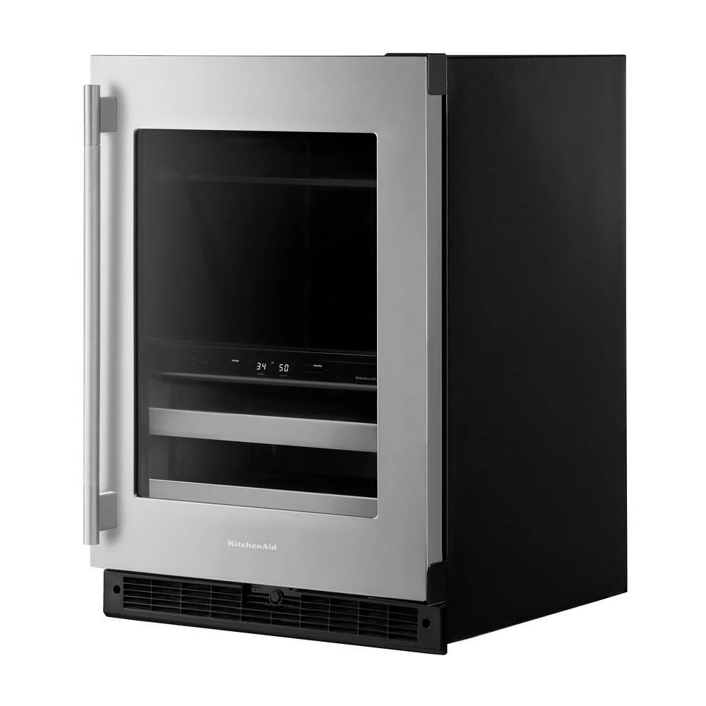Kitchenaid KUBR524SSB 24" Beverage Center with Glass Door and Metal-Front Racks - Image 5