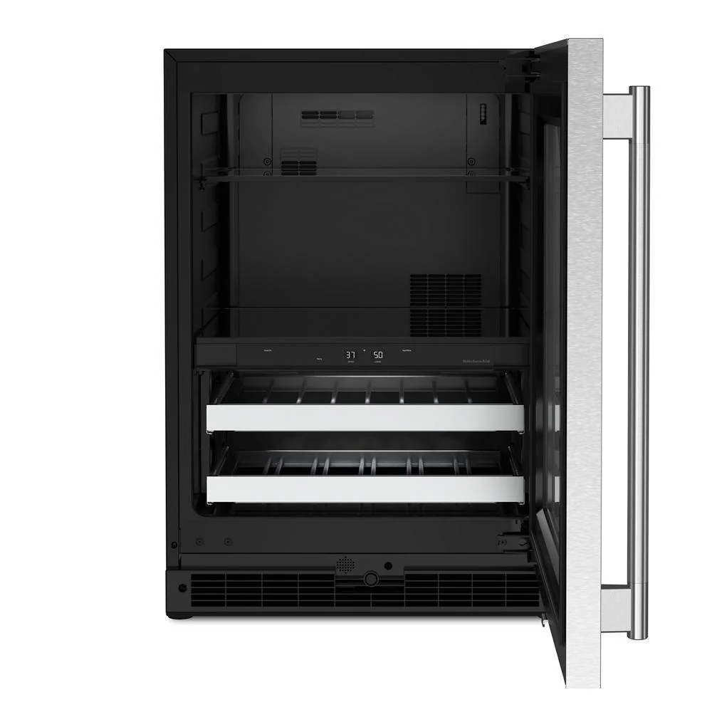 Kitchenaid KUBR524SSB 24" Beverage Center with Glass Door and Metal-Front Racks - Image 6