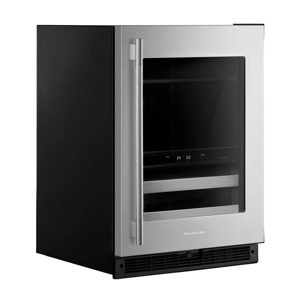 Kitchenaid KUBR524SSB 24" Beverage Center with Glass Door and Metal-Front Racks - Image 7