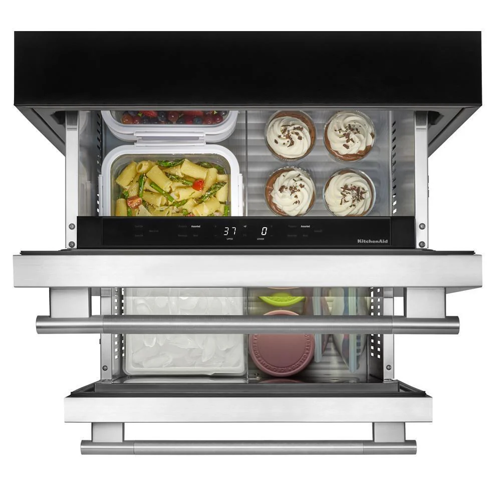 Kitchenaid KUCT524SSB 24" Stainless Steel Undercounter Double-Drawer Refrigerator/Freezer - Image 6