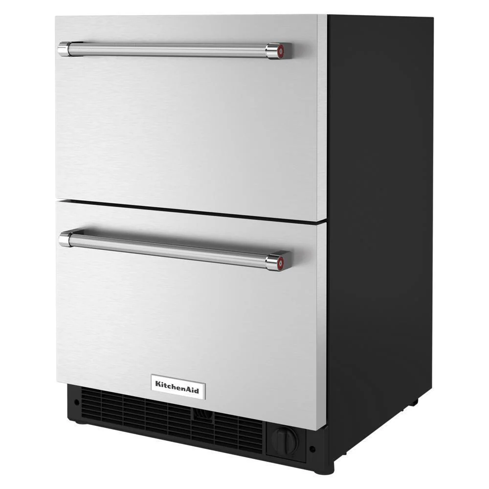 Kitchenaid KUDF204KSB 24" Stainless Steel Undercounter Double-Drawer Refrigerator/Freezer - Image 3