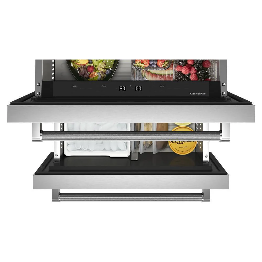 Kitchenaid KUDF204KSB 24" Stainless Steel Undercounter Double-Drawer Refrigerator/Freezer - Image 8
