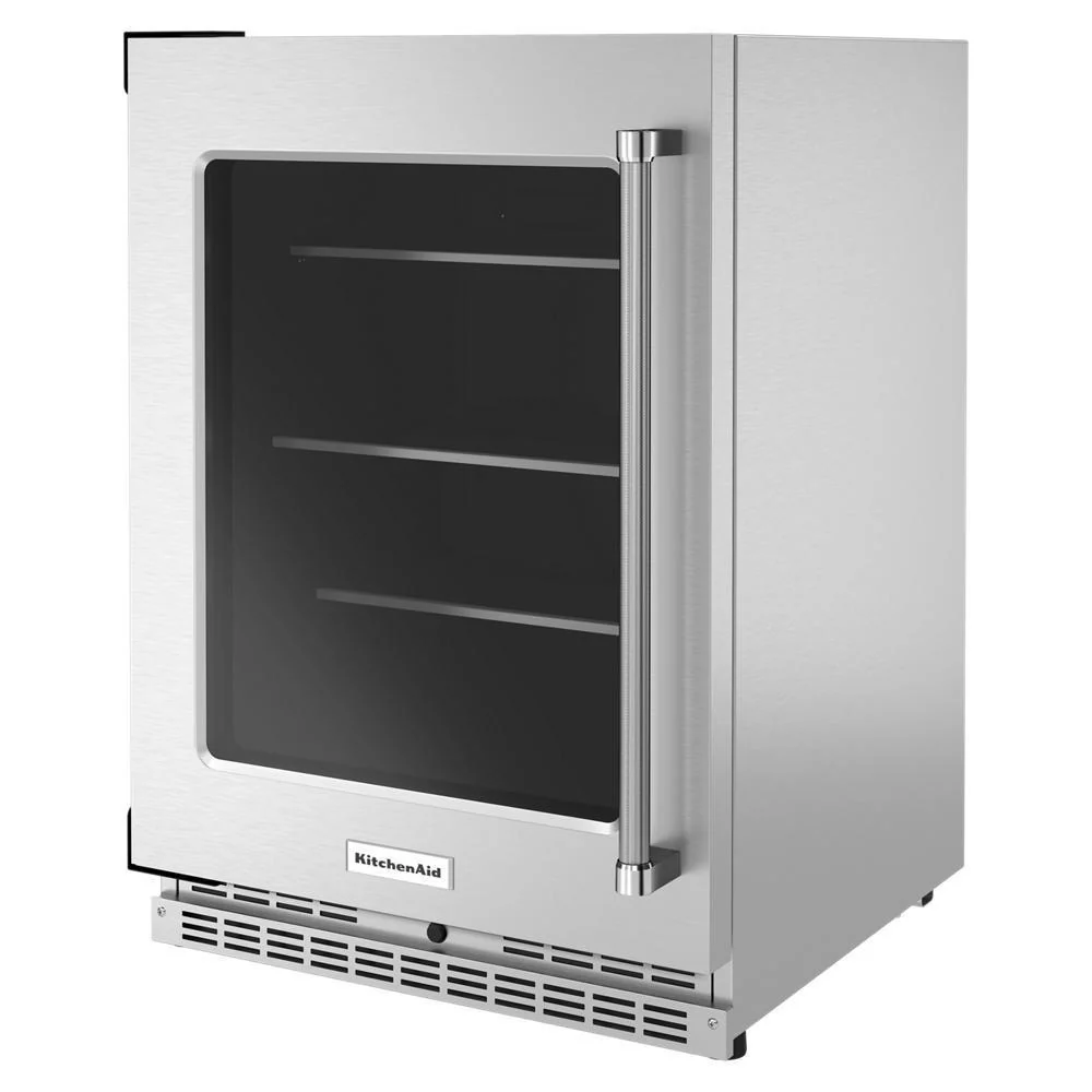 Kitchenaid KURL314KSS 24" Undercounter Refrigerator with Glass Door and Shelves with Metallic Accents - Image 4
