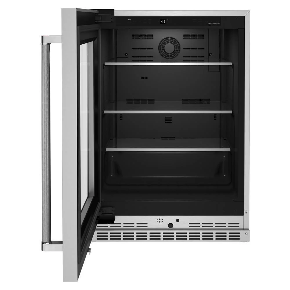 Kitchenaid KURL314KSS 24" Undercounter Refrigerator with Glass Door and Shelves with Metallic Accents - Image 7