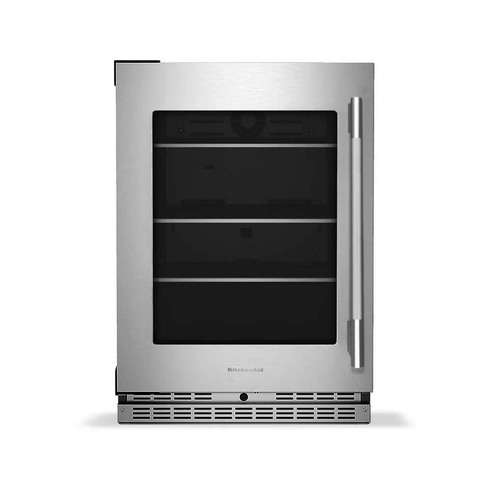 Kitchenaid KURL524SPS 24" Undercounter Refrigerator with Glass Door and Shelves with Metallic Accents