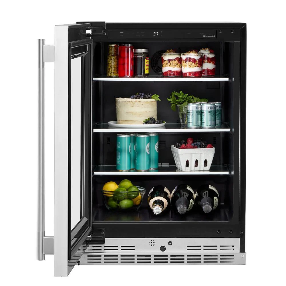 Kitchenaid KURL524SPS 24" Undercounter Refrigerator with Glass Door and Shelves with Metallic Accents - Image 6