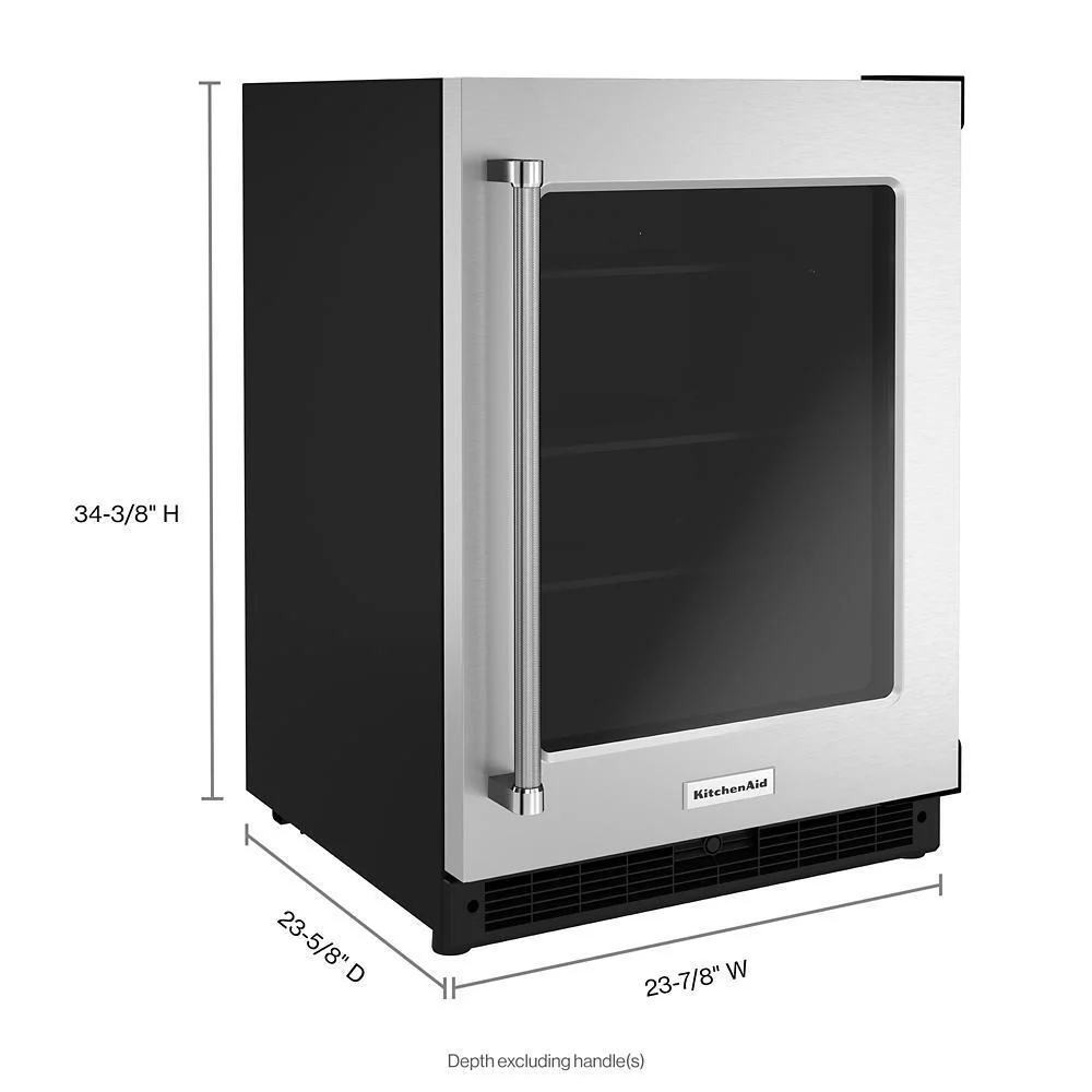 Kitchenaid KURR214KSB 24" Undercounter Refrigerator with Glass Door - Image 6