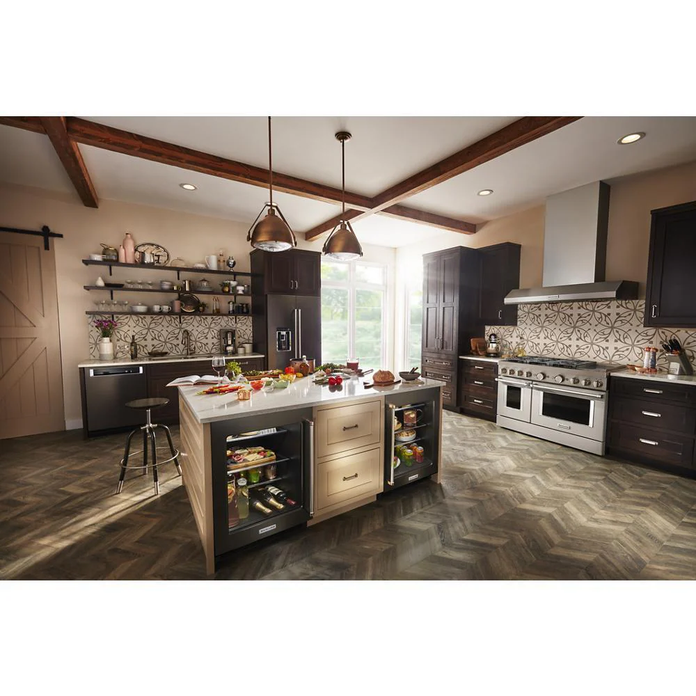 Kitchenaid KURR314KBS 24" Undercounter Refrigerator with Glass Door and Shelves with Metallic Accents and PrintShield™ Finish - Image 12