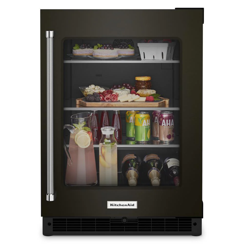 Kitchenaid KURR314KBS 24" Undercounter Refrigerator with Glass Door and Shelves with Metallic Accents and PrintShield™ Finish - Image 2