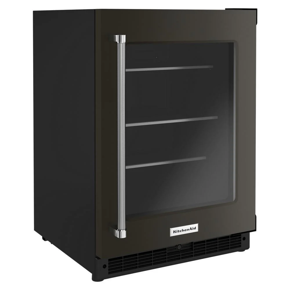 Kitchenaid KURR314KBS 24" Undercounter Refrigerator with Glass Door and Shelves with Metallic Accents and PrintShield™ Finish - Image 3