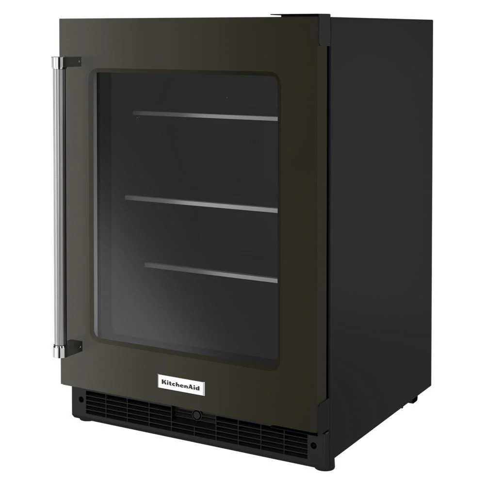 Kitchenaid KURR314KBS 24" Undercounter Refrigerator with Glass Door and Shelves with Metallic Accents and PrintShield™ Finish - Image 4