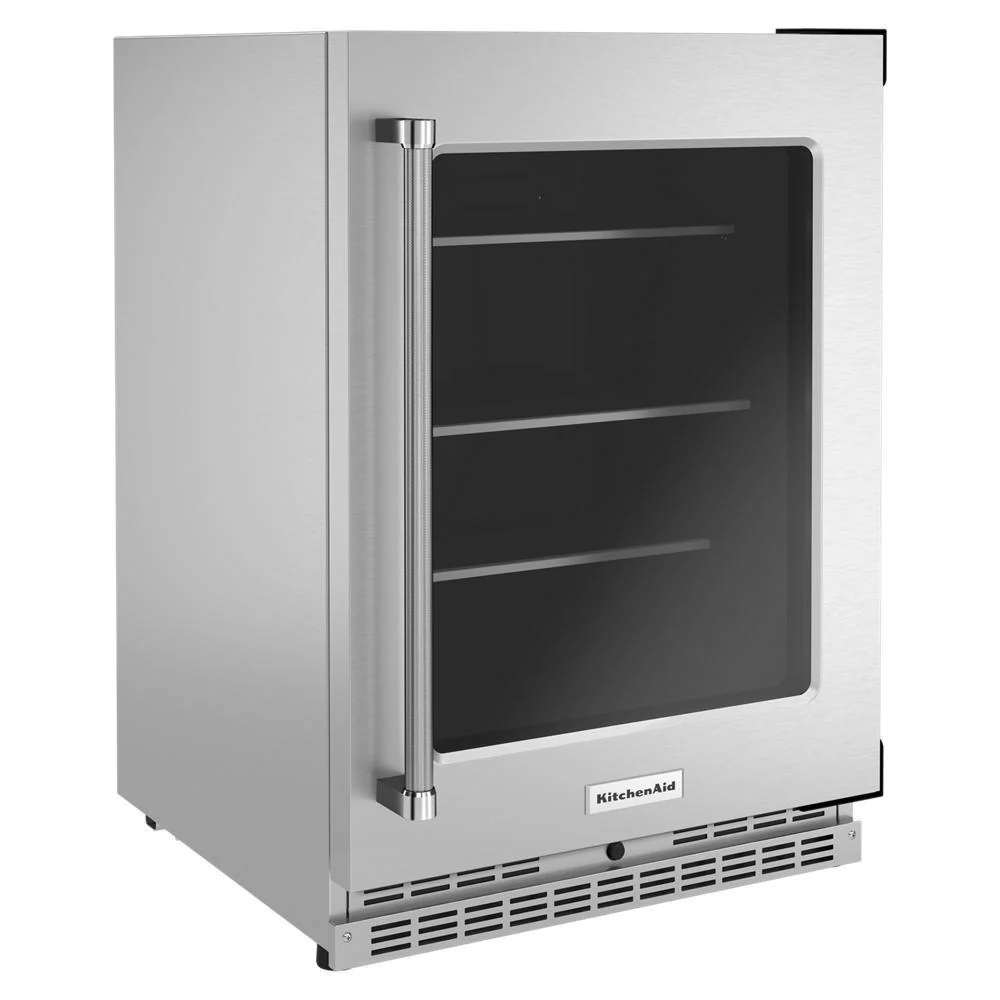 Kitchenaid KURR314KSS 24" Undercounter Refrigerator with Glass Door and Shelves with Metallic Accents - Image 3