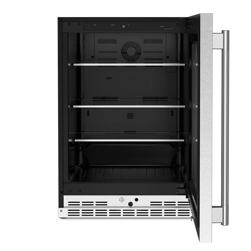 Kitchenaid KURR524SPS 24" Undercounter Refrigerator with Glass Door and Shelves with Metallic Accents - Image 3