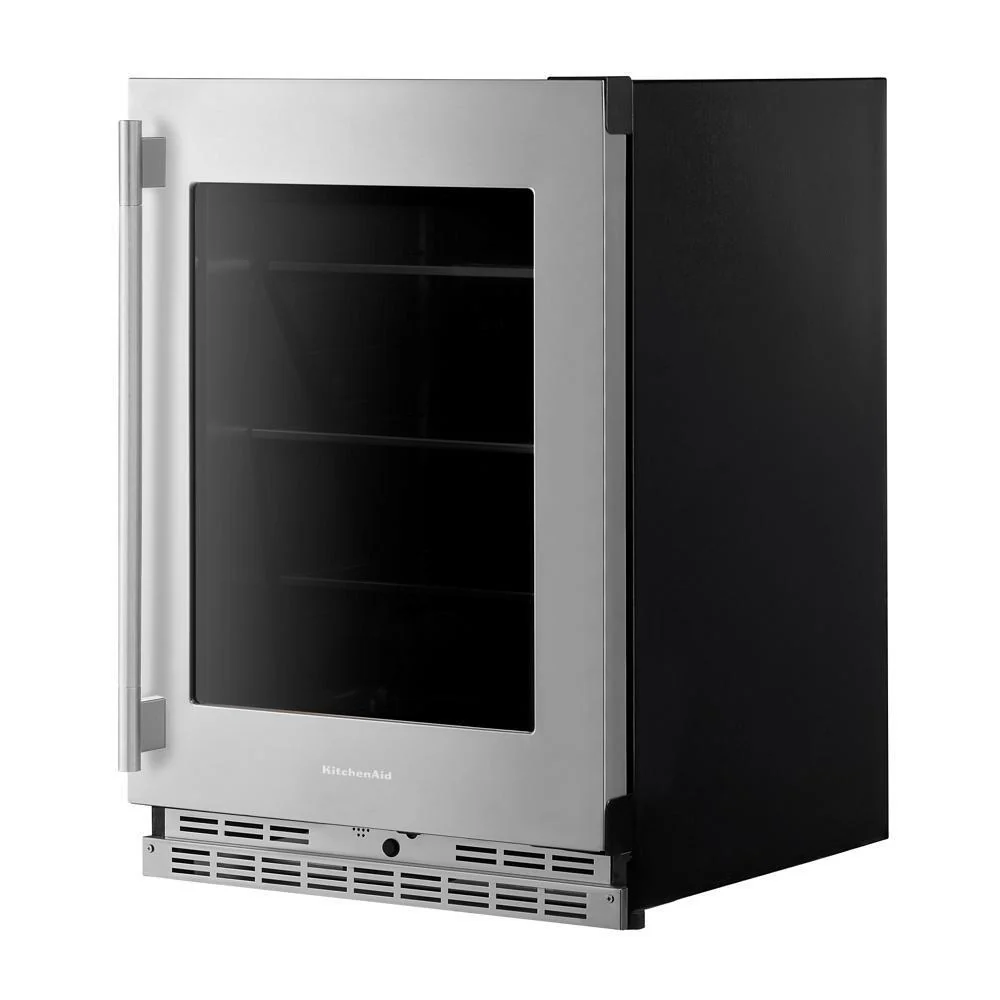 Kitchenaid KURR524SPS 24" Undercounter Refrigerator with Glass Door and Shelves with Metallic Accents - Image 5