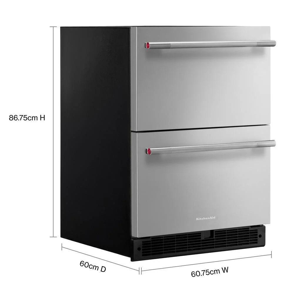 Kitchenaid KURT524SSB 24" Stainless Steel Undercounter Double-Drawer Refrigerator - Image 2