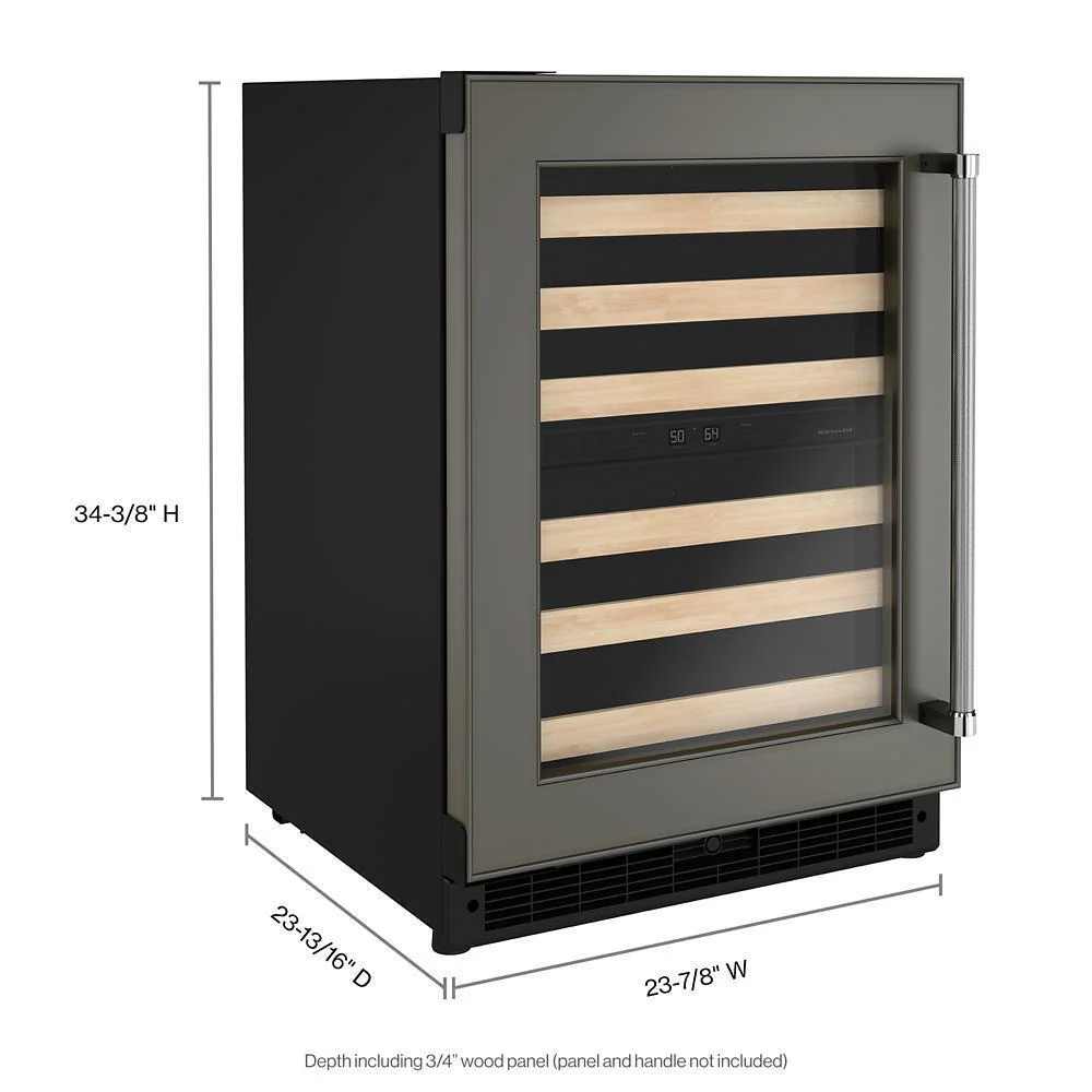 Kitchenaid KUWL214KPA 24" Panel-Ready Undercounter Wine Cellar with Wood-Front Racks - Image 6