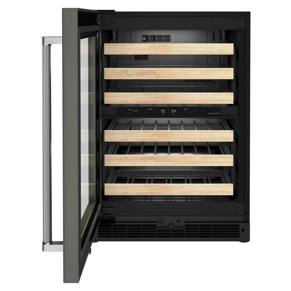 Kitchenaid KUWL214KPA 24" Panel-Ready Undercounter Wine Cellar with Wood-Front Racks - Image 7
